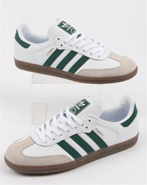 samba og white green shoes